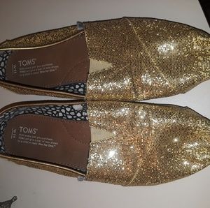 Gold Glitter Toms